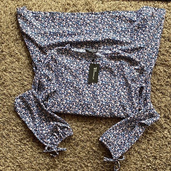 BLUE FLOWERED SMOCK DRESS BY WEDNESDAY’S GIRL - Picture 3 of 3